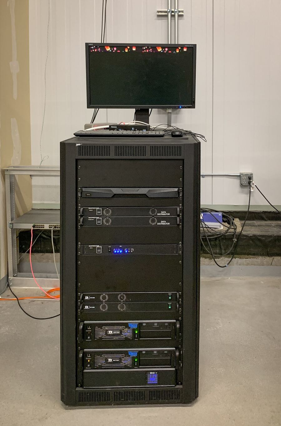 Servers in a data centre rack