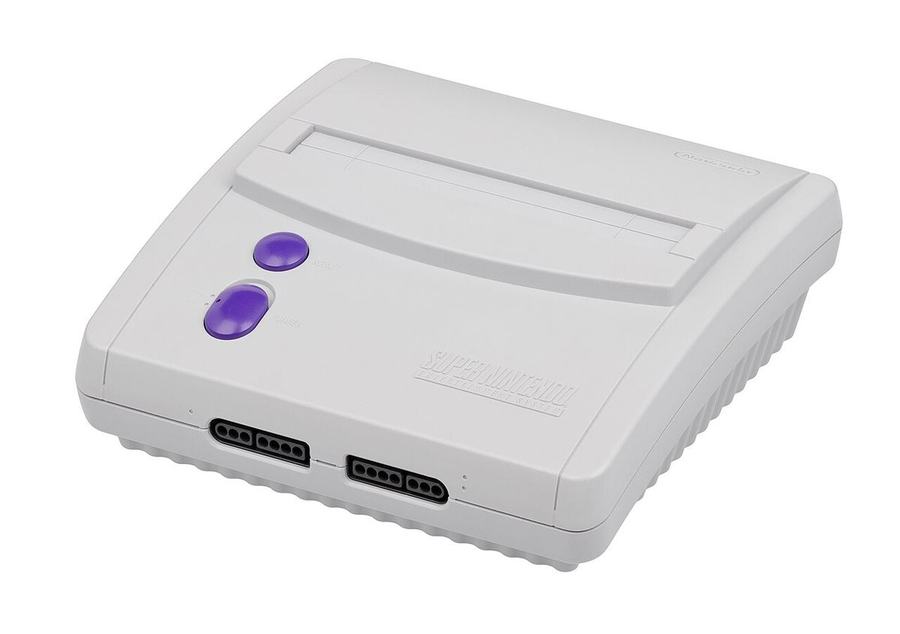 A Super Nintendo Entertainment System console